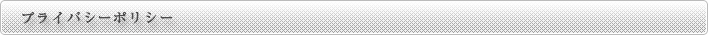 プライバシーポリシー